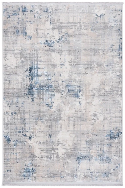 Gray and Blue Whisper Abstract Area Rug