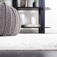 Gray and Ivory Whisper Abstract Area Rug