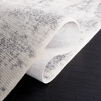 Gray and Ivory Whisper Abstract Area Rug
