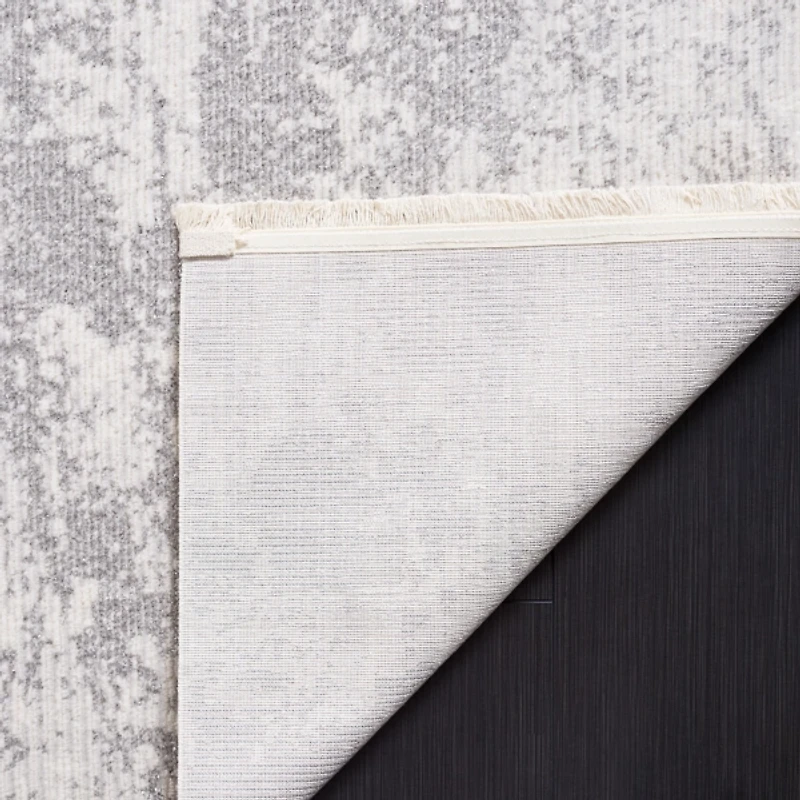 Gray and Ivory Whisper Abstract Area Rug