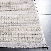 Gray and Ivory Whisper Striated Runner, 2x8