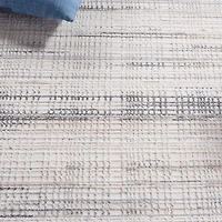 Gray and Ivory Whisper Striated Runner, 2x8