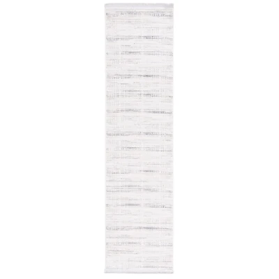 Gray and Ivory Whisper Striated Runner, 2x8