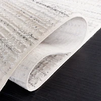 Gray and Ivory Whisper Striated Area Rug, 5x7
