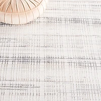 Gray and Ivory Whisper Striated Area Rug, 5x7