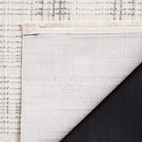 Gray and Ivory Whisper Striated Area Rug, 5x7