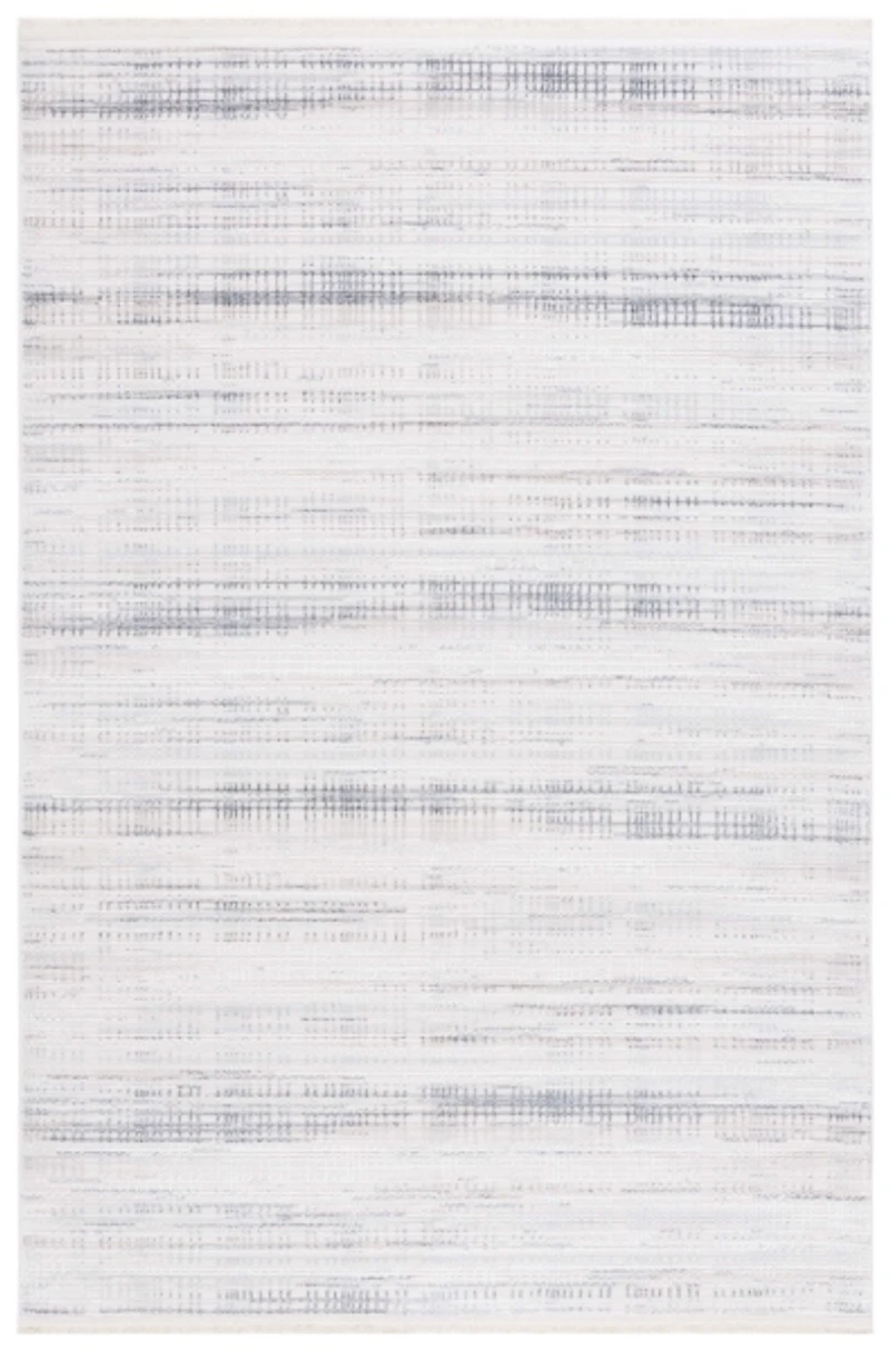 Gray and Ivory Whisper Striated Area Rug, 5x7
