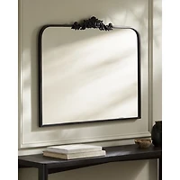 Aarlen Antique Black Mantel Mirror