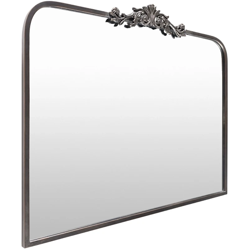 Aarlen Antique Black Mantel Mirror