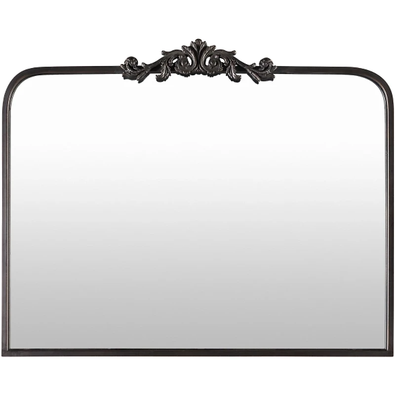 Aarlen Antique Black Mantel Mirror