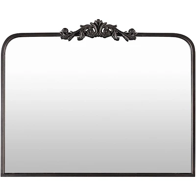 Aarlen Antique Black Mantel Mirror
