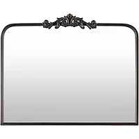 Aarlen Antique Black Mantel Mirror