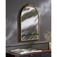 Aarlen Antique Gold Beaded Arched Mirror