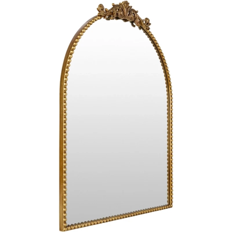 Aarlen Antique Gold Beaded Arched Mirror