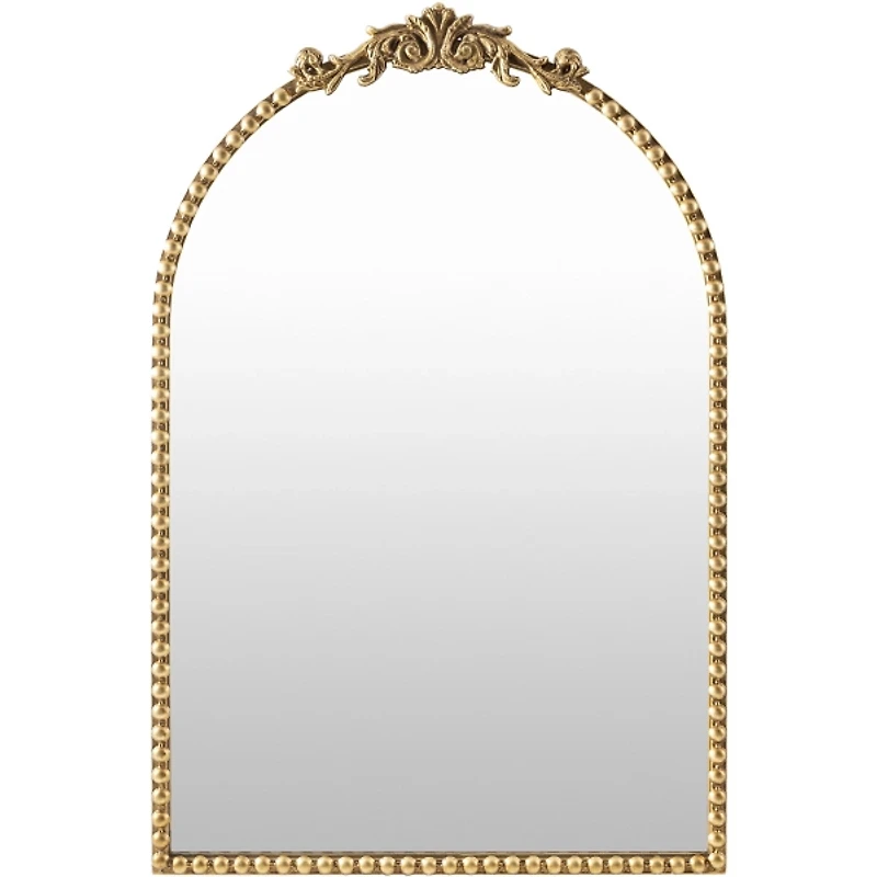 Aarlen Antique Gold Beaded Arched Mirror