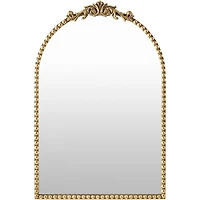 Aarlen Antique Gold Beaded Arched Mirror