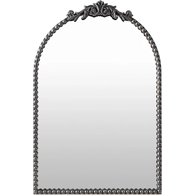Aarlen Antique Black Beaded Arched Mirror