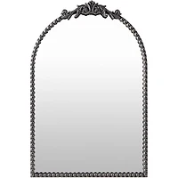 Aarlen Antique Black Beaded Arched Mirror