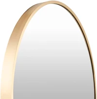 Aranya Brushed Gold Oval Wall Mirror