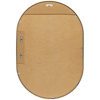 Aranya Metallic Silver Oval Wall Mirror