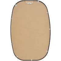 Aranya Matte Black Wide Oval Wall Mirror