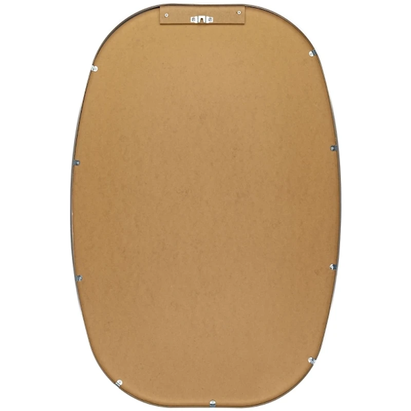 Aranya Silver Wide Oval Wall Mirror