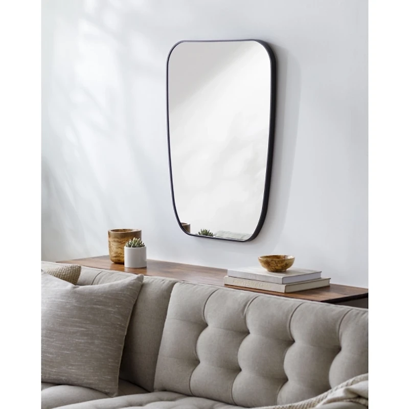 Aryana Black Tapered Rectangle Wall Mirror