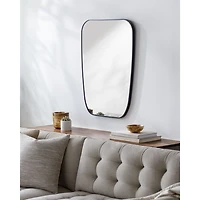 Aryana Black Tapered Rectangle Wall Mirror