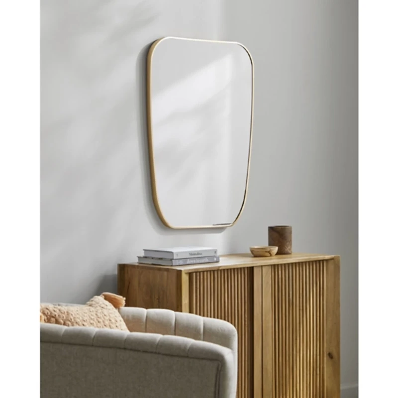 Aryana Gold Tapered Rectangle Wall Mirror
