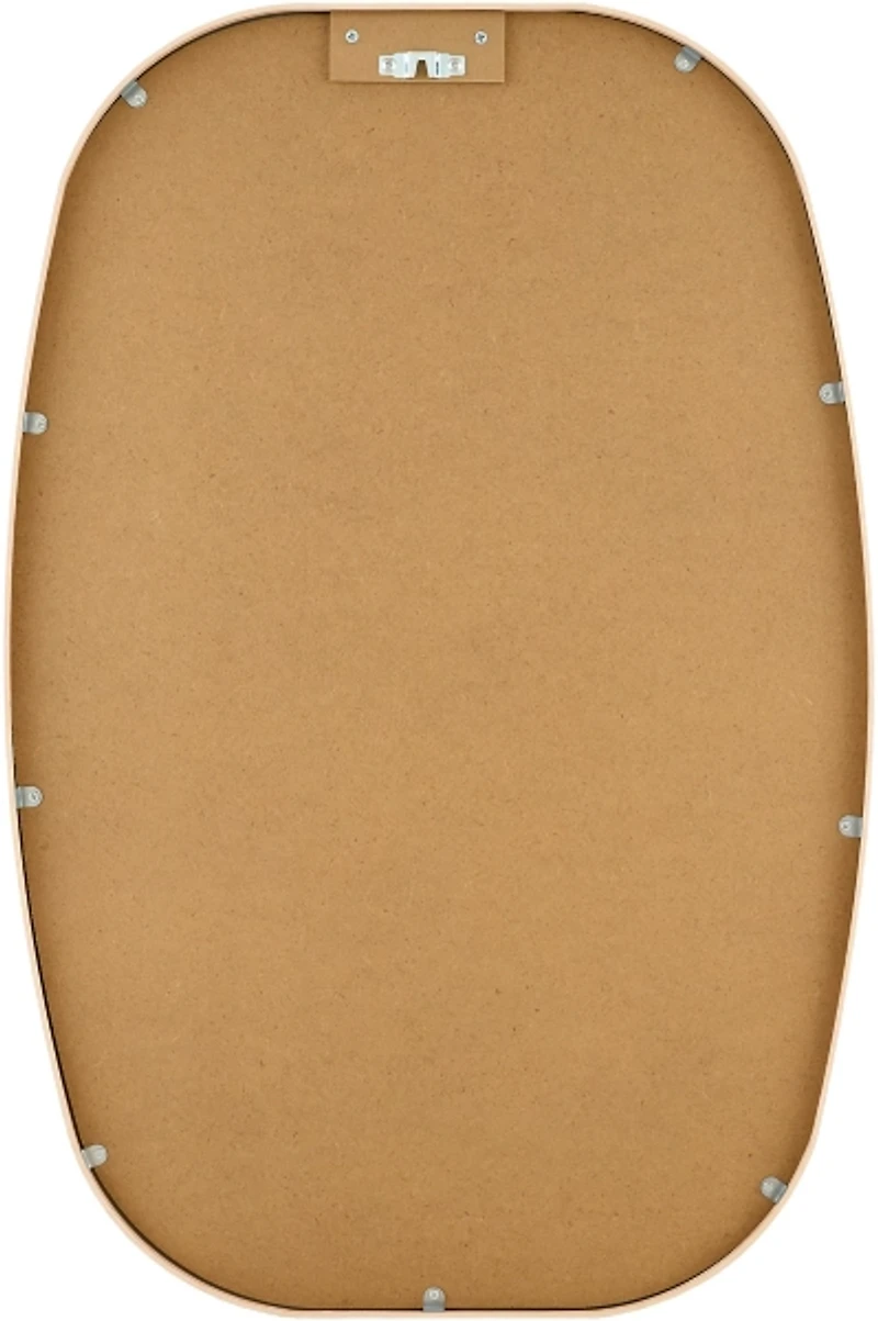 Aranya Natural Tan Wide Oval Wall Mirror