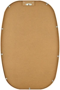 Aranya Natural Tan Wide Oval Wall Mirror