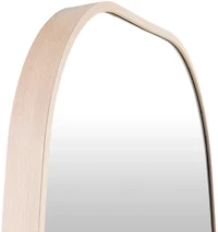 Aranya Natural Tan Wide Oval Wall Mirror