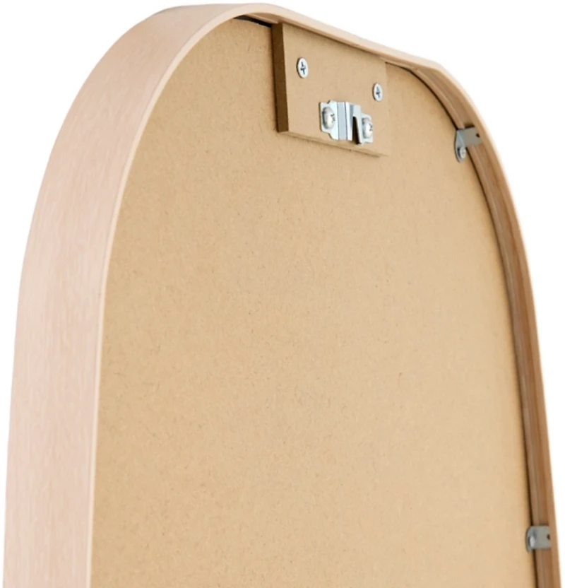 Aranya Natural Tan Wide Oval Wall Mirror