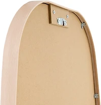 Aranya Natural Tan Wide Oval Wall Mirror