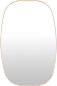 Aranya Natural Tan Wide Oval Wall Mirror