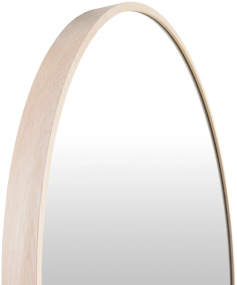 Aranya Natural Tan Oval Wall Mirror
