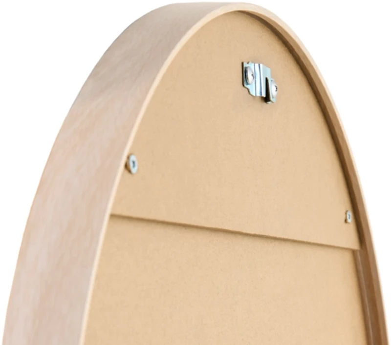 Aranya Natural Tan Oval Wall Mirror