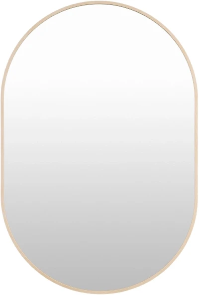Aranya Natural Tan Oval Wall Mirror