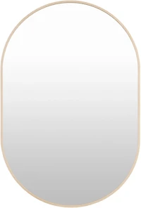 Aranya Natural Tan Oval Wall Mirror