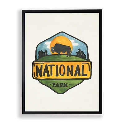 Watercolor National Park Framed Art Print