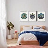 Teal Yosemite Framed Art Print
