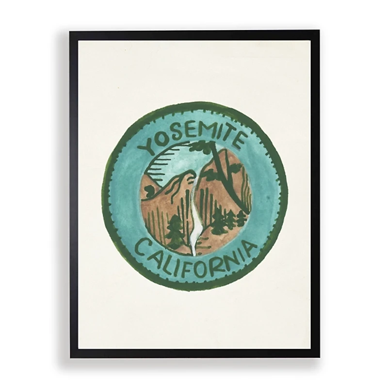 Teal Yosemite Framed Art Print