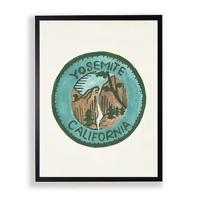 Teal Yosemite Framed Art Print