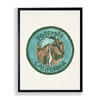 Teal Yosemite Framed Art Print