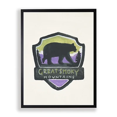 Watercolor Great Smoky Mountains Framed Art Print