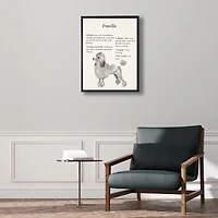 Poodle Facts Framed Wall Plaque