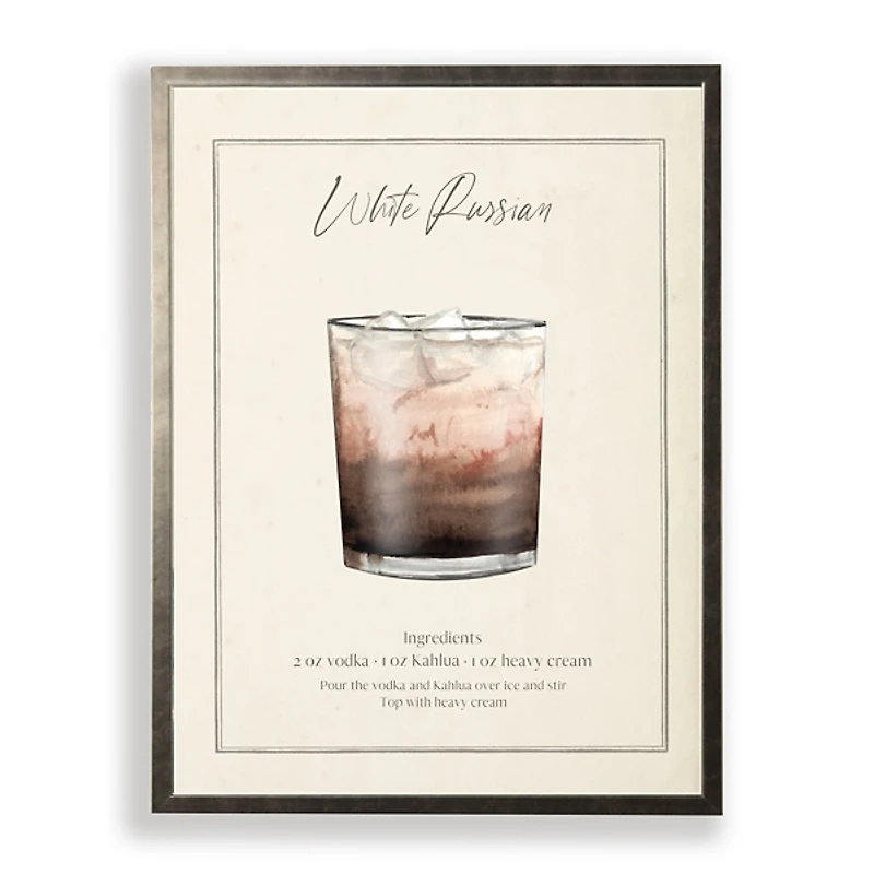 White Russian Framed Art Print