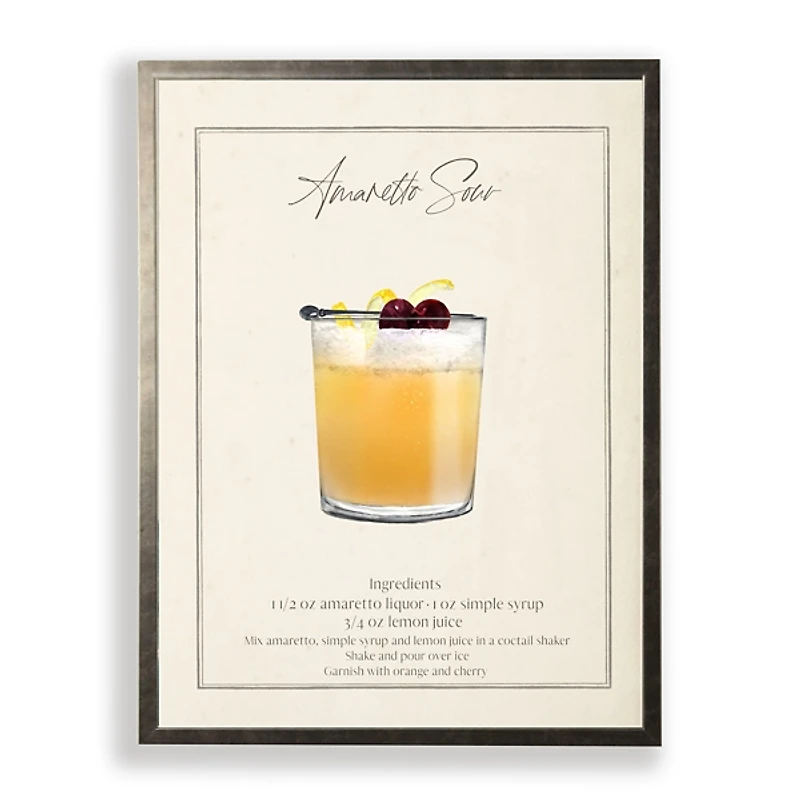 Amaretto Sour Framed Art Print