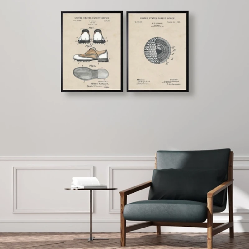 Golf Ball Patent Framed Art Print