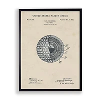 Golf Ball Patent Framed Art Print